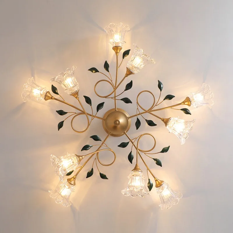 American French Vintage Iron Ceiling Light Living Room Bedroom Dining Modern Rustic Country Home