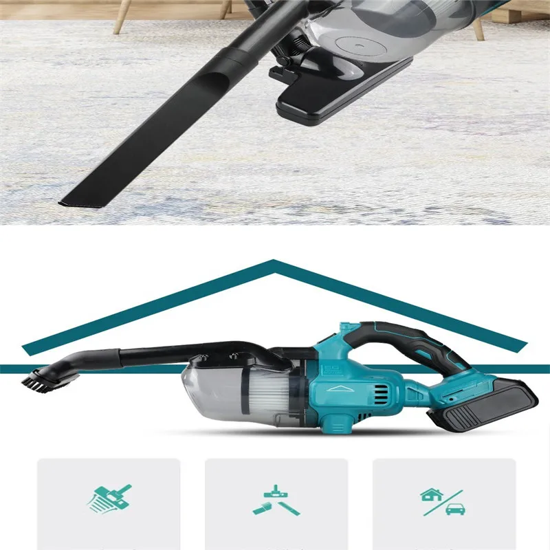 مكنسة كهربائية ليثيوم أيون مريحة لجامع غبار السيارة المنزلية، مكنسة محمولة باليد، شفط قوي للغاية، صناعية مريحة