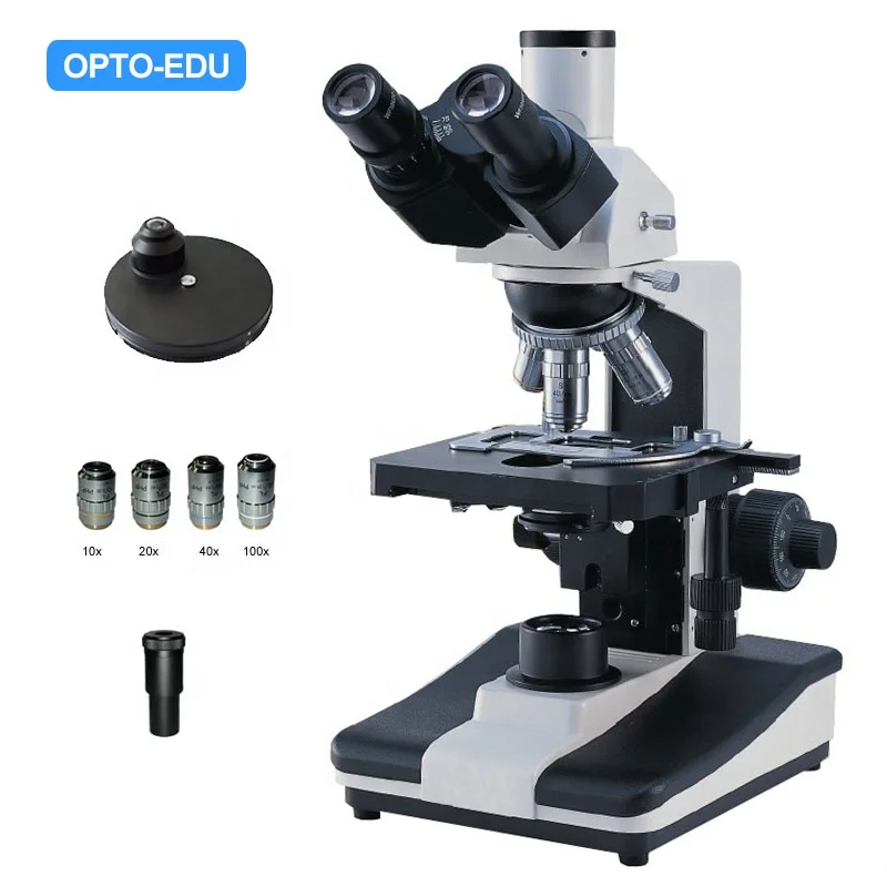 OPTO-EDU A19.0214-T 1000x Trinocular Phase Contrast Microscope