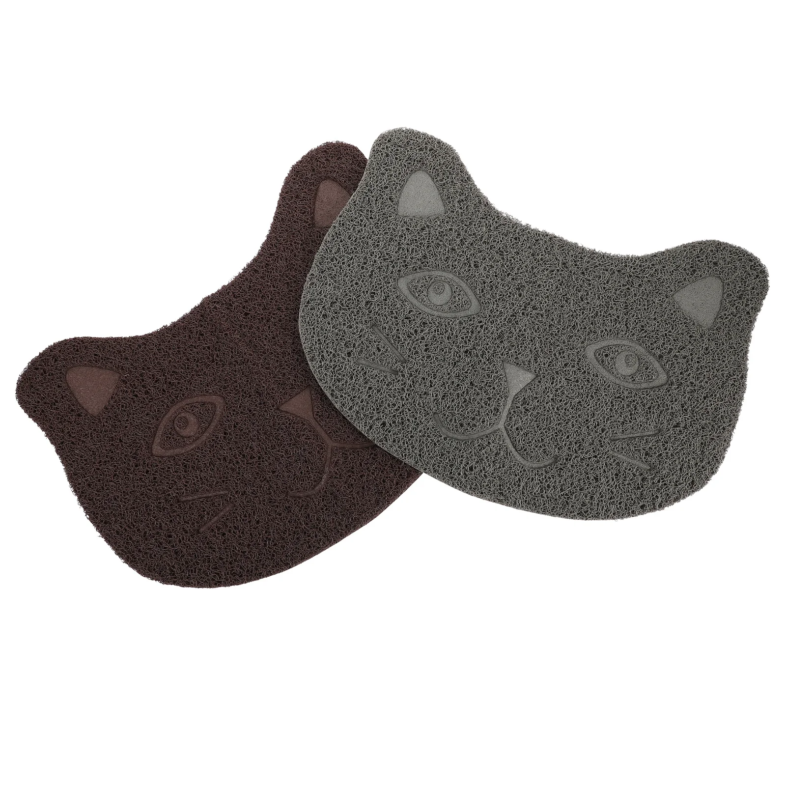 

2Pcs Cat Litter Mats Portable Puppy Kitten Mats Anti-Slip Easy Clean Long Lasting Use Litter Mat Dog Food Mat Dog Food Pad
