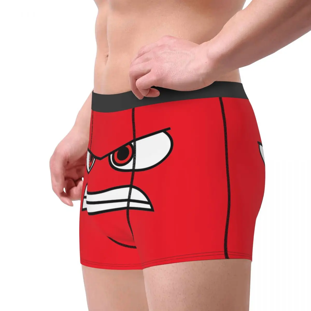 Funny Boxer Anger Inside Out Shorts Panties Men's Underwear Polyester Underpants for Homme Plus Size