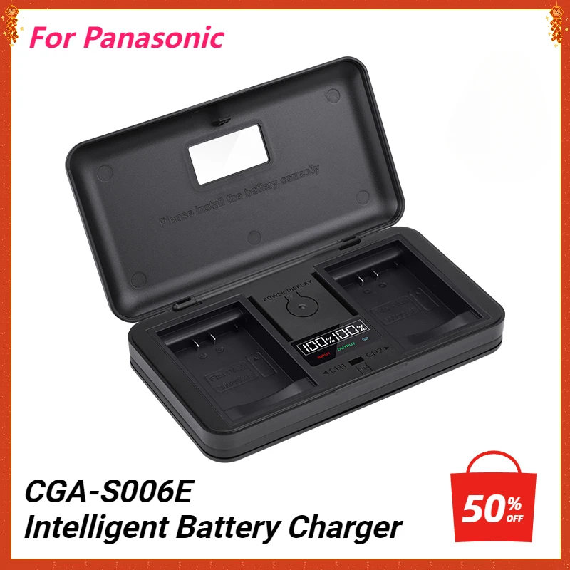 CGA-S006E Battery Charger for Panasonic Lumix  DMC-FZ50 FZ30 FZ35 FZ7 FZ8 FZ18 FZ28 FZ38GK Camera CGA-S006 DMW-BMA7 USB Charger