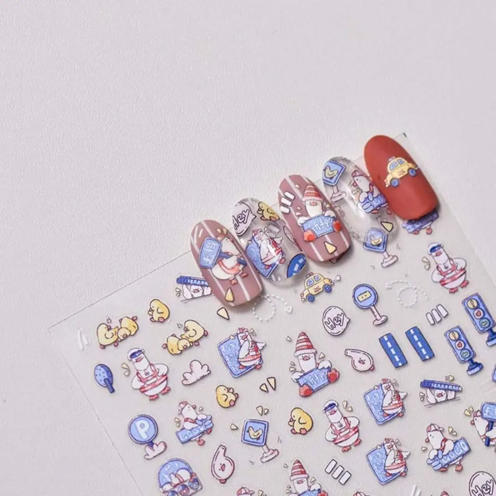 DIY Nail Charms Cartoon Nail Stickers Press on Nails Nail Ornaments Cartoon Nail Decals Animal Bear Nail Supplies