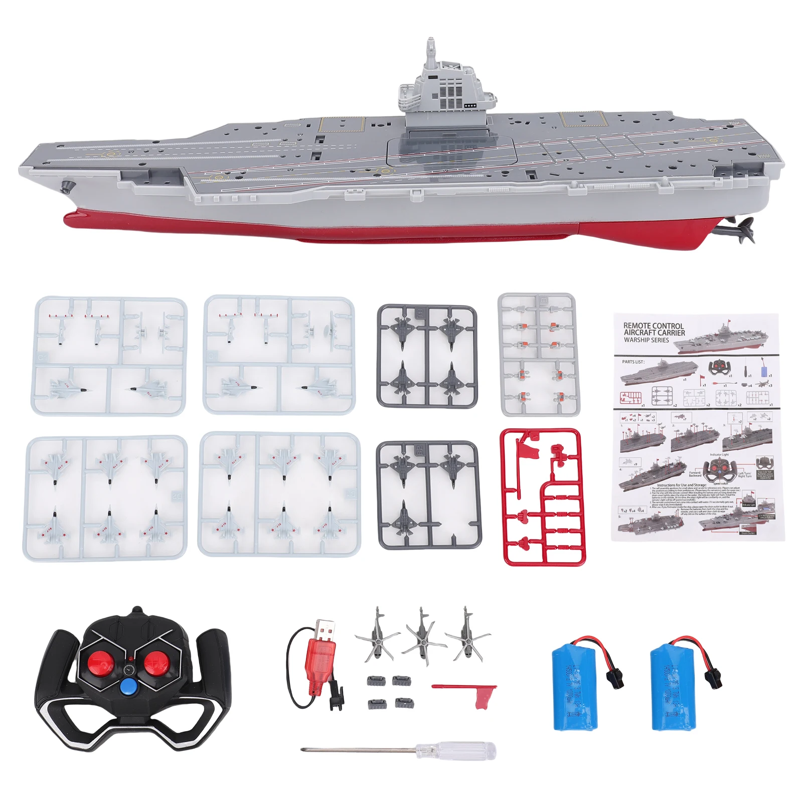 

Remote Control Aircraft Carrier, 2.4G RC Warship Boat for Adults and Kids, Battleship with Auto Power Off and Low Battery