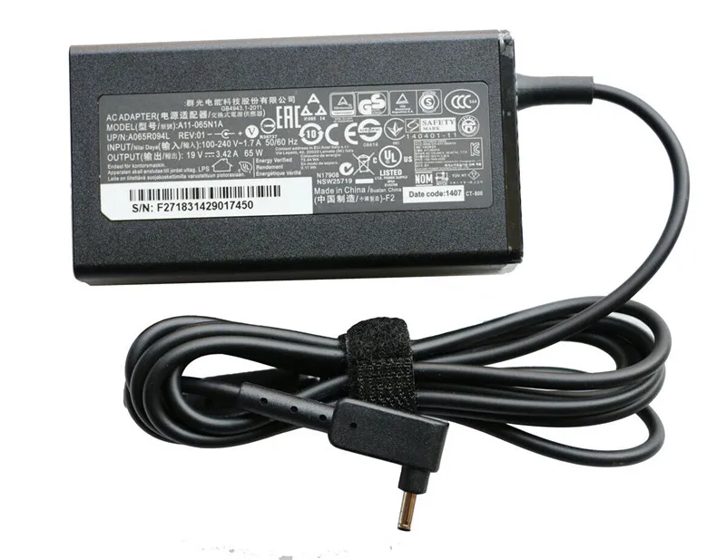 Original 19V 3.42A 65W  AC Adapter Power Charger For Acer Spin 3 SP314-54N-56S5 A11-065N1A ADP-45HE BB PA-1450-26AC A045R016L