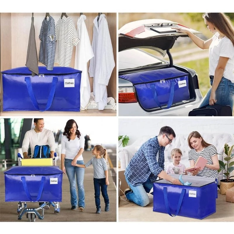 Extra Heavy Duty Large Moving Bags with Strong Zippers & Comfortable Handle Clothes Storage Bags Toted Bins,Packing Bags