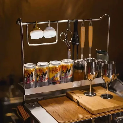 IGT 스테인레스 스틸 사이드 행어 IGT 3/4 유닛 행어 IGT 스토리지 랙, 분리형 브래킷 IGT 테이블 액세서리, 캠핑 테이블 