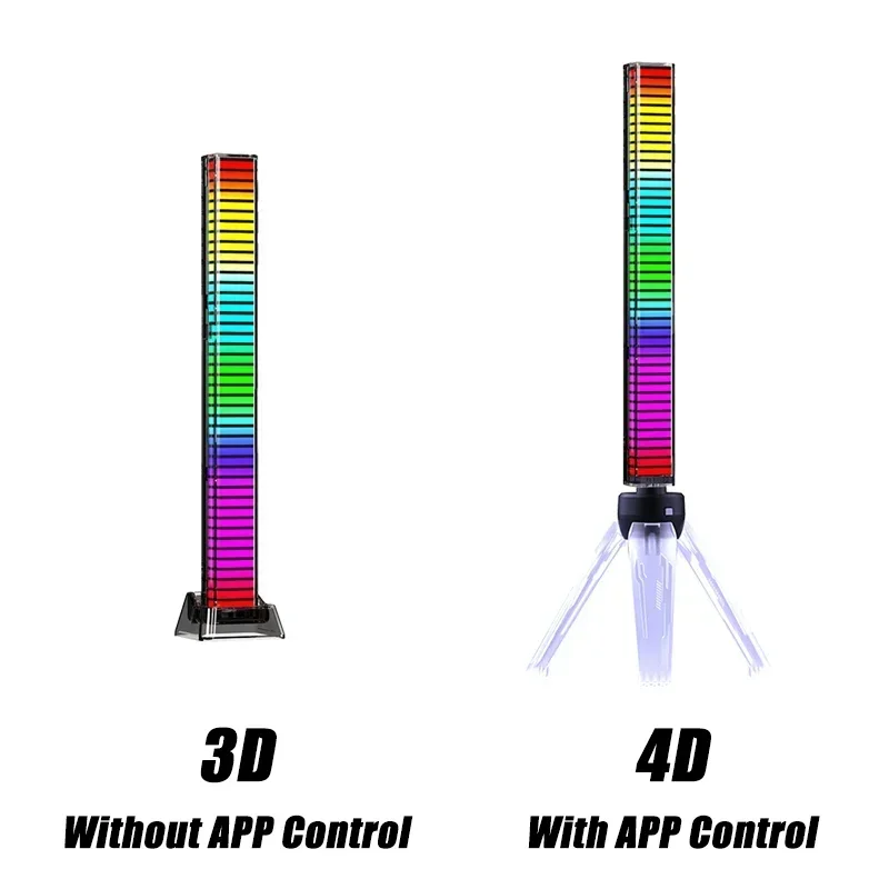 RGB 사운드 픽업 램프 LED 분위기 조명, 음악 리듬 라이트, 멀티 컬러 음악 동기화, 파티, E스포츠 룸, 자동차 장식