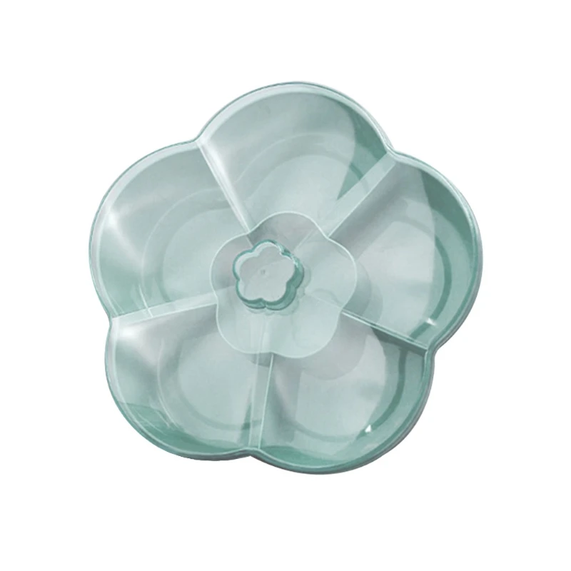 Scatola portaoggetti per a forma fiore con 6 scomparti, vassoio per servire alimenti per caramelle noci, con per