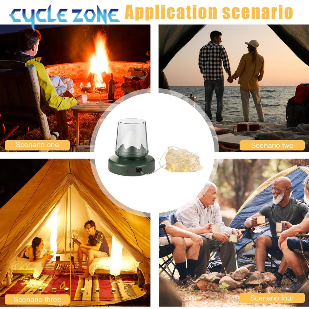 Portable Outdoor Camping Tent LED String Light 10M Recyclable String Lights Ambient Decorative for Night Market Birthday Party