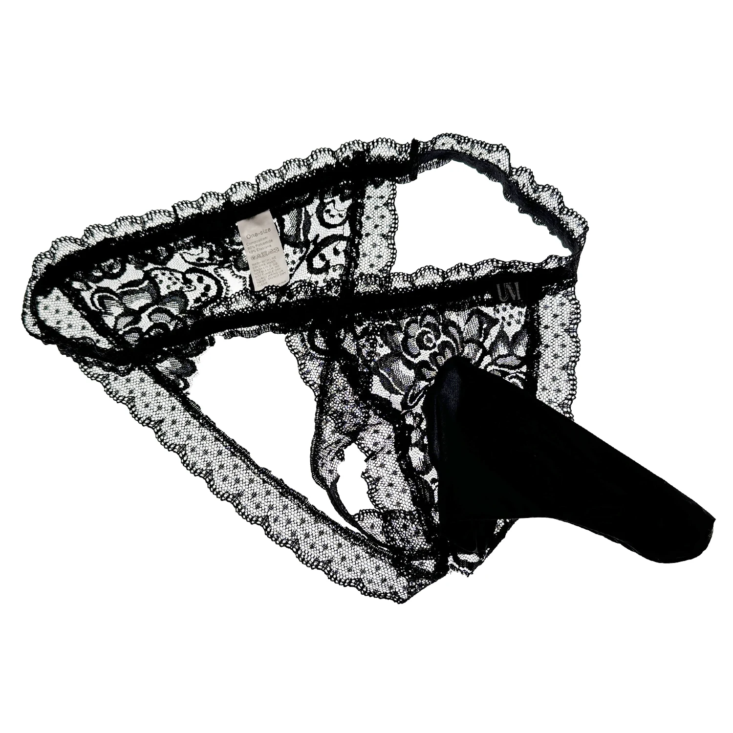 Lace Mens Sexy  Underwear  Set High Elastic Thongs Open Crotch Panties Pouch Sheath Transparent Ultra-Thin Underpants