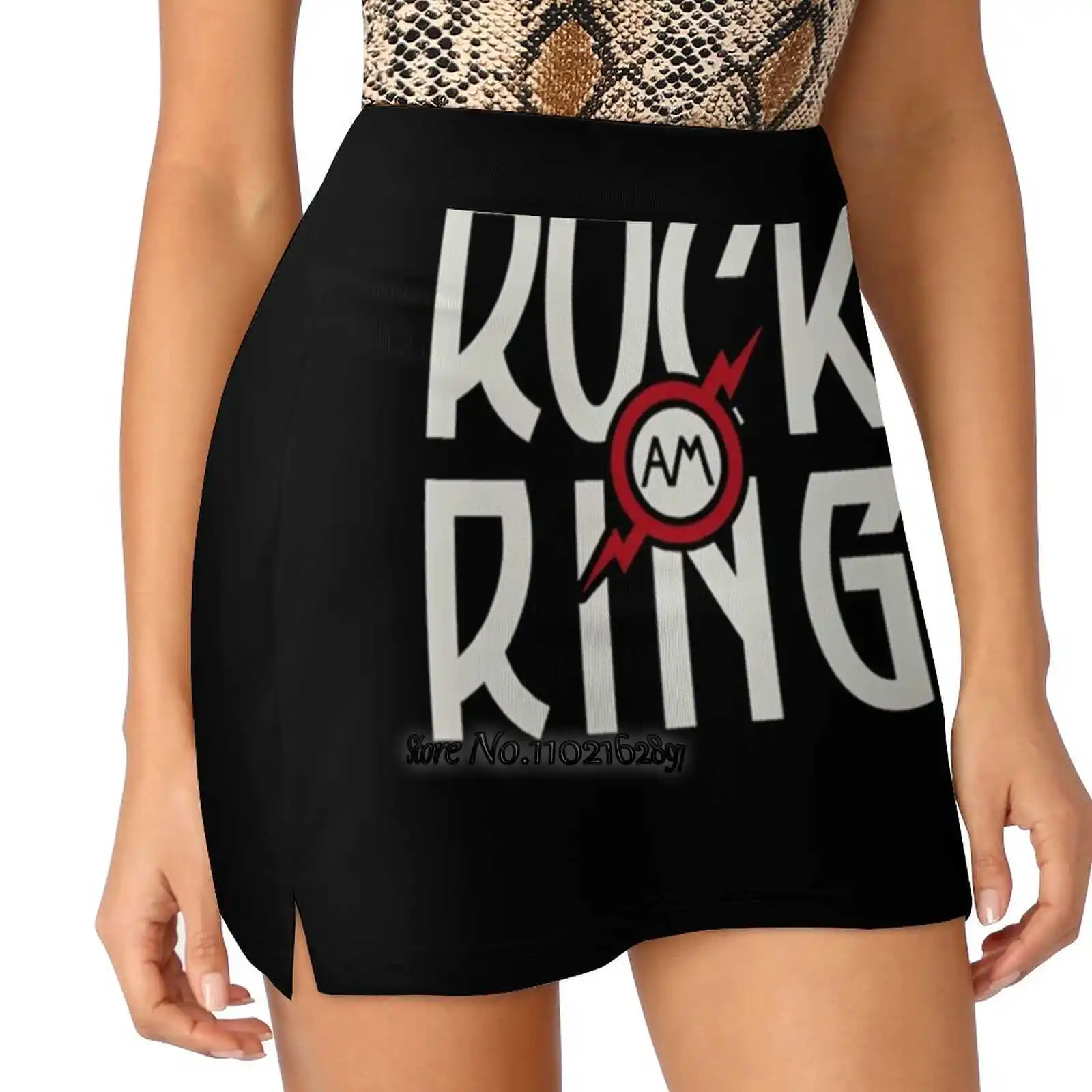 Rock Am Ring Women'S Summer Fake Two Piece Skirts Casual Sports Beach Skirt Girl Skorts Music Festival Pop Ring Ring Germany