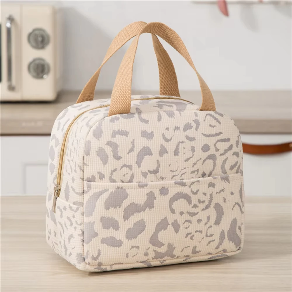 

1pc Ink-wash Pattern Insulation Bag Large Capacity Portable Bento Bag Outdoor Travel Hand-held Lunch Bags Household Picnic Bag