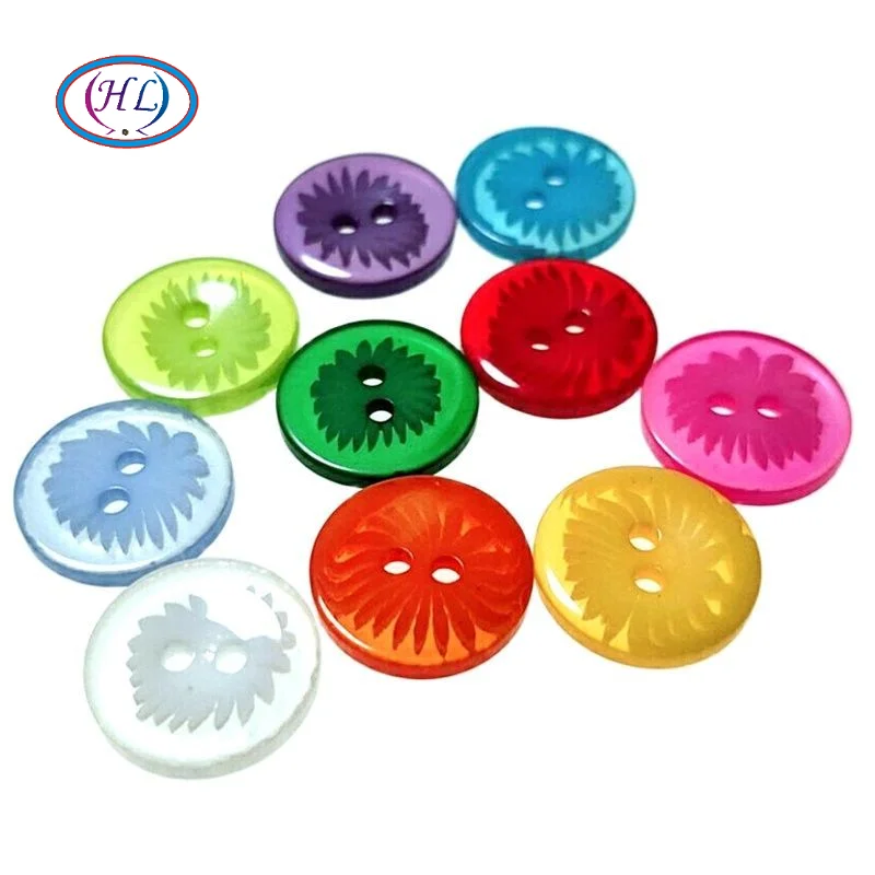 HL 100/200pcs/lot  13MM Mix Colors 2 Holes Plastic Buttons Apparel Sewing Accessories DIY Scrapbooking