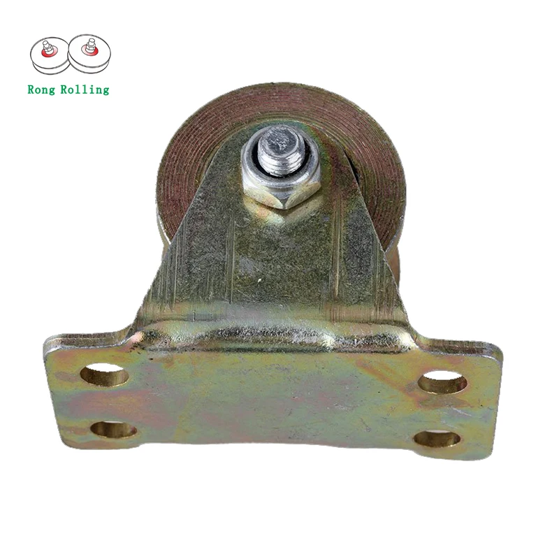 2pcs 1.2 inch sliding door pulley caster ground roller double bearing surface galvanized 45 steel main body iron bracket