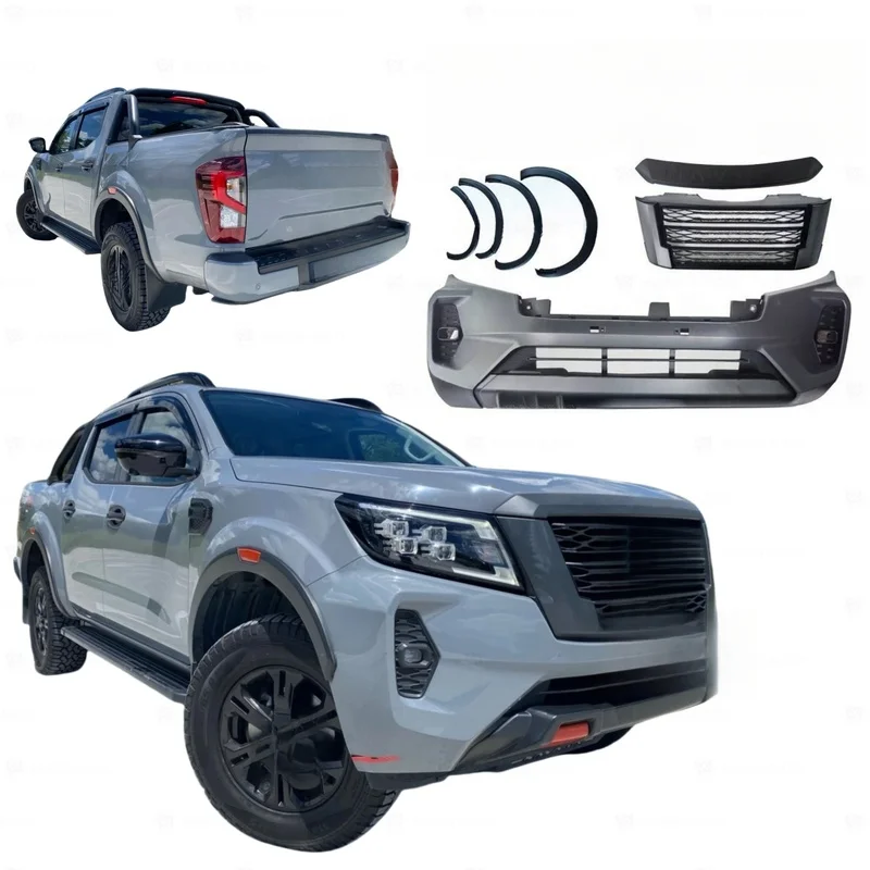 High Quality Front Facelift Bumper Body Kit For 2016-2019 Upgrade To 2021 NP300 Modified Vehicle Parts