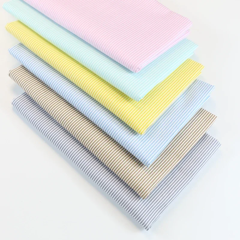 

160x50cm Fruit colored striped pure cotton twill fabric DIY handmade sewing patchwork versatile printed fabric