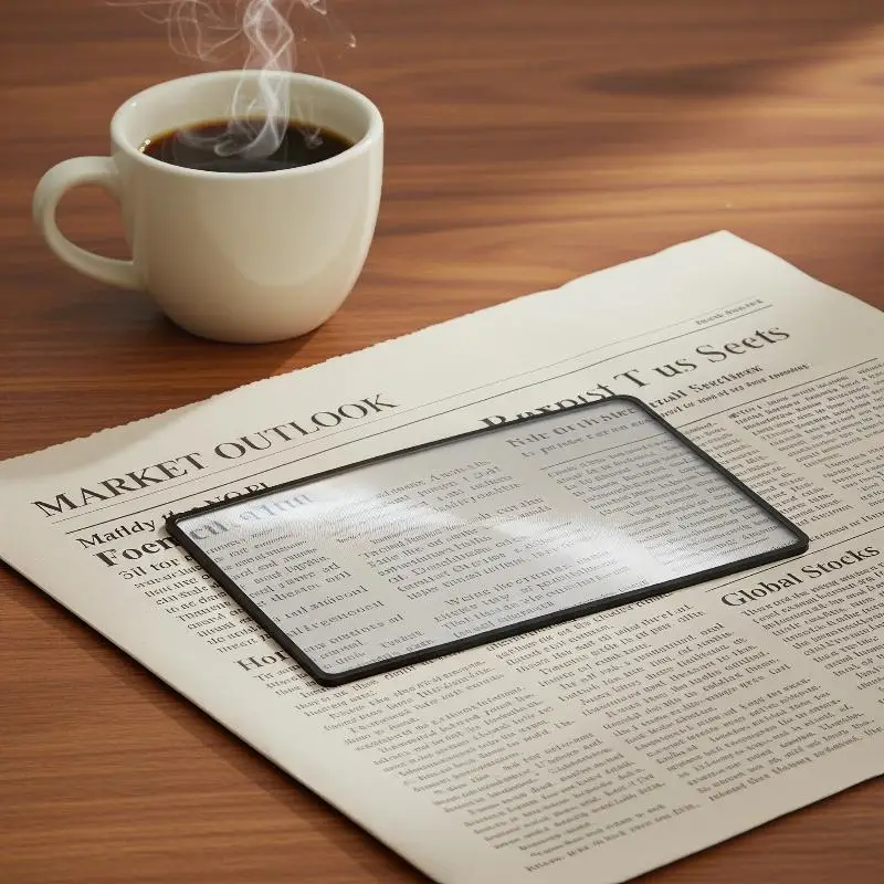 [J] Full Page Large Sheet Magnifier Magnifying Glass Reading Aid Glass Page Magnifying Lens Ultra-thin Reading Magnifier view 2
