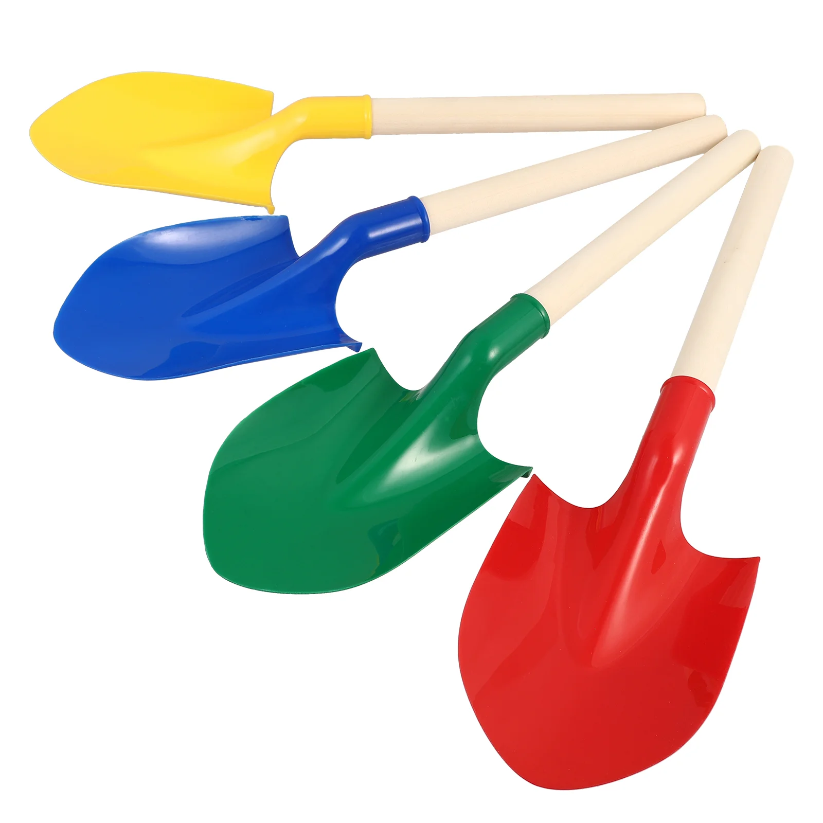 

4 Pcs Toy Beach Sand Toys Summer Wooden Shovels Kids Plastic for Children