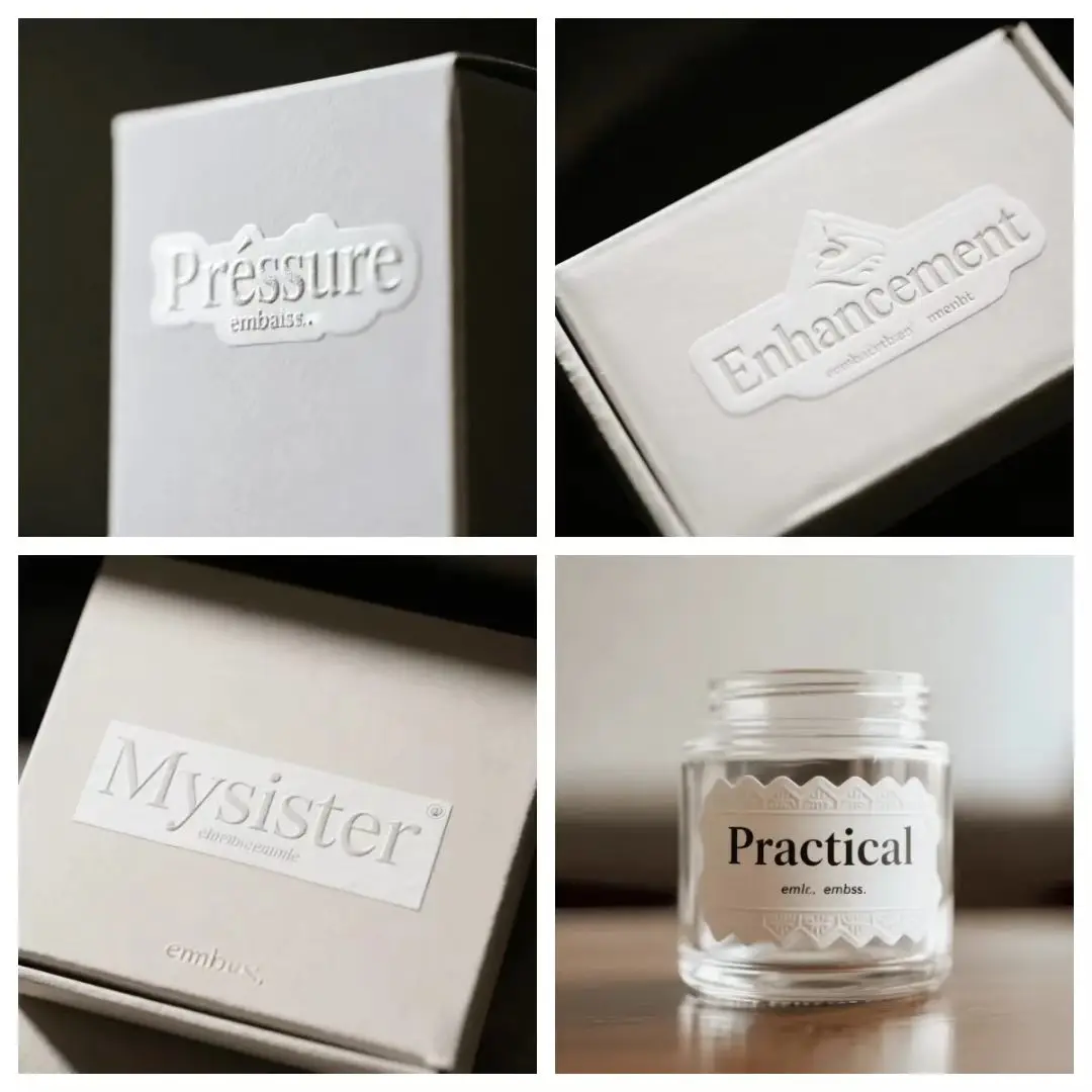 Luxurious Custom Embossed Self-Adhesive Stickers Perfume Candle Labels in Various Shapes for Bottle Packaging
