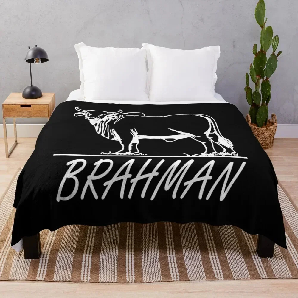 Zebu Cattle, Brahma Bulls, Brahman Cow Milk Yield.png Throw Blanket christmas gifts Large Sofa Polar Blankets