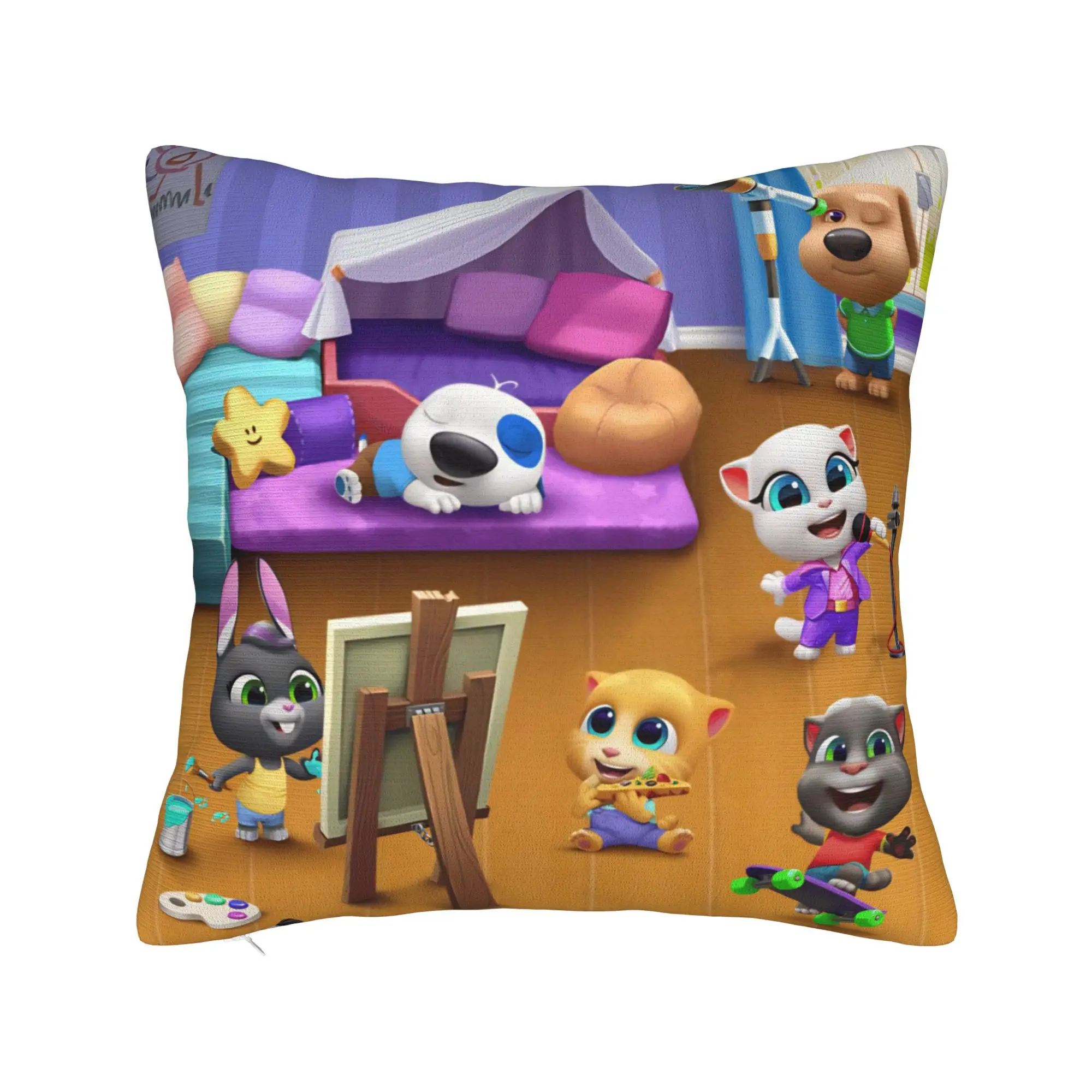 T-Talking T-Tom And F-Friends Pillowcase Accessories Printing Cushion Cover Decoration  Pillow Case Cover Home Multi-Size