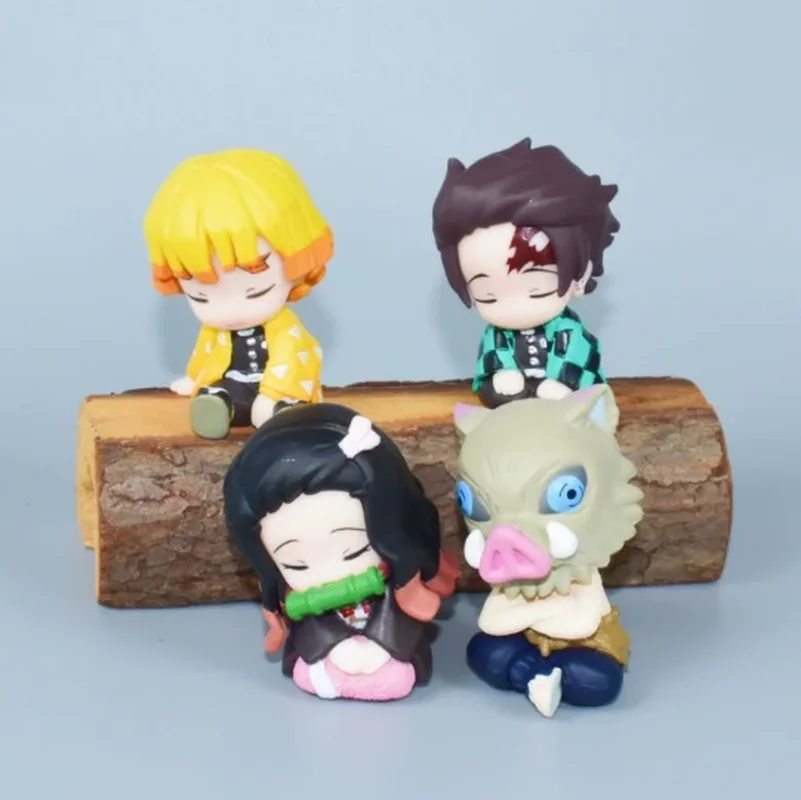 New In Stock Demon Shoulder To Shoulder Sitting Posture Blind Box Kawaii Kamado Mini Action Figure Desktop Decor Gifts For Fans
