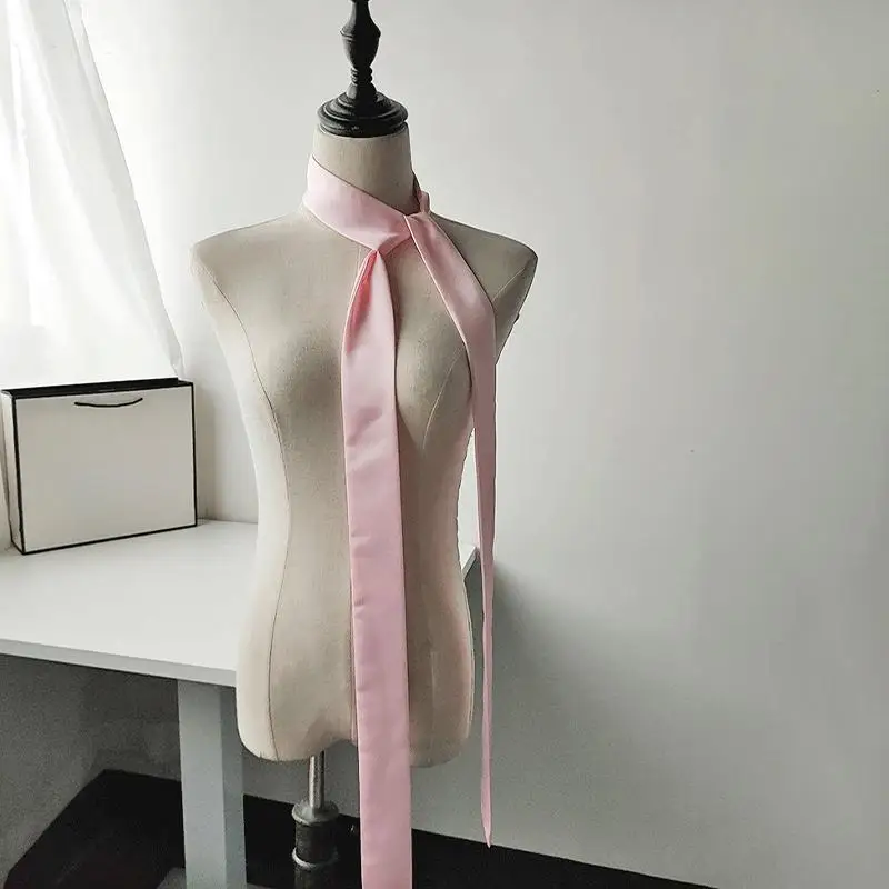 Damen 190x4,5cm Polka Dot Schal Schmales Langes Satinband Vielseitig Einsetzbar für Taschengriff, Hals und Haardekoration – Detail 11