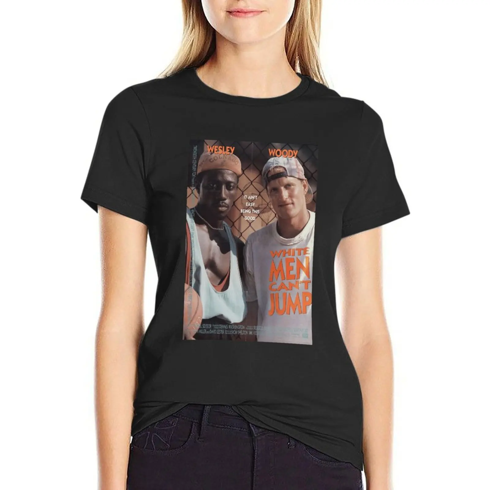 

White Men Can't Jump (Vintage Poster) Pullover Sweatshirt T-Shirt funnys quick drying sports fans plus sizes Women tops