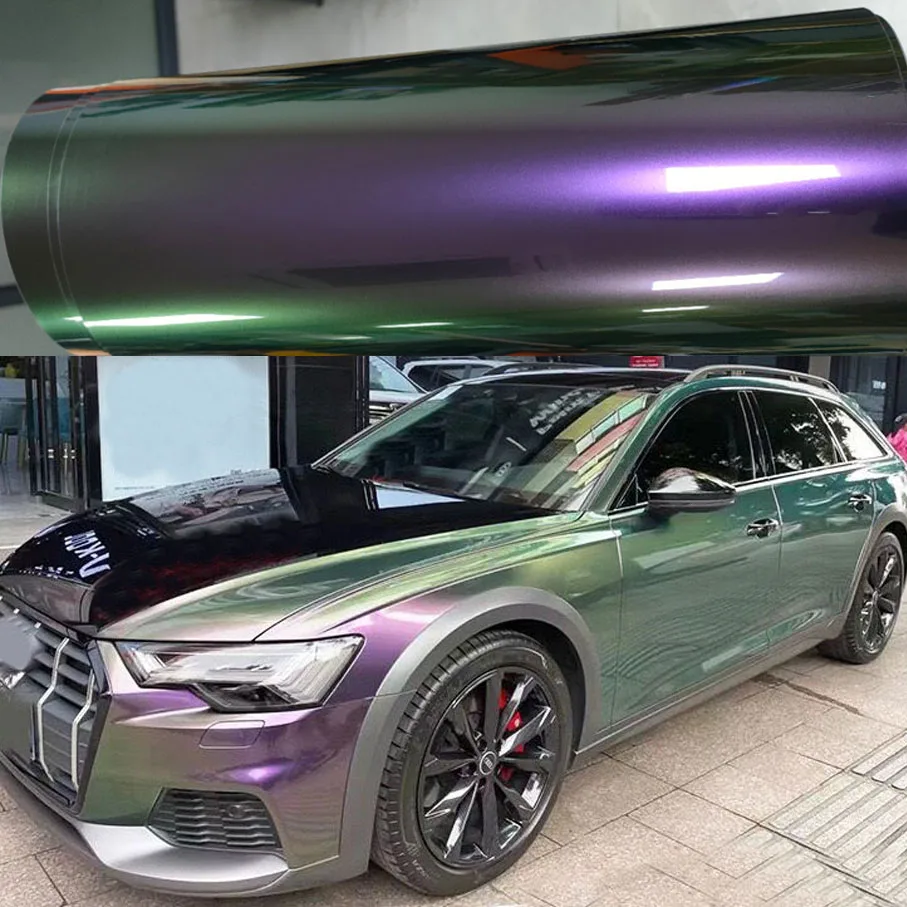 

Высокоглянцевая ПЭТ-хамелеон, бриллиант, зеленый, фиолетовый, виниловая пленка Magic Purple, виниловая пленка, наклейки для мотоциклов, автомобильные аксессуары