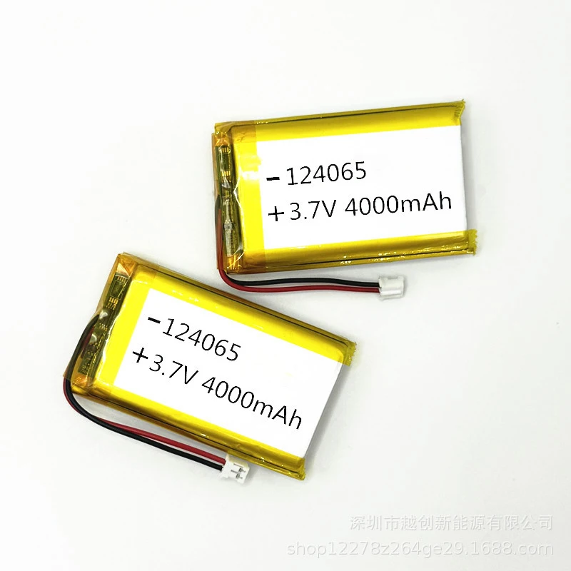 

3.7V 4000mAh 124065 Полимерная литиевая батарея PH 2,0 мм, 2-контактный разъем, умный замок, грелки для рук, планшет, камера, рекордер для вождения, радио