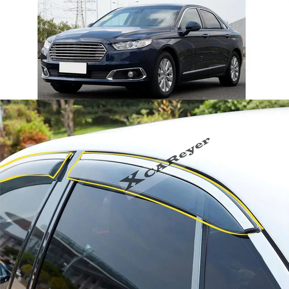 For Ford Taurus 2016 2017 2018 2019 2020 2021 Car Body Styling Sticker Plastic Window Glass Wind Visor Rain/Sun Guard Vent Parts