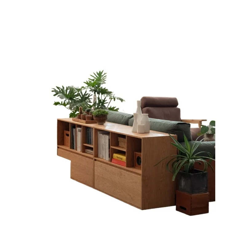 

Solid wood bookcase Floor-to-ceiling low cabinet Living room display storage cabinet Locker