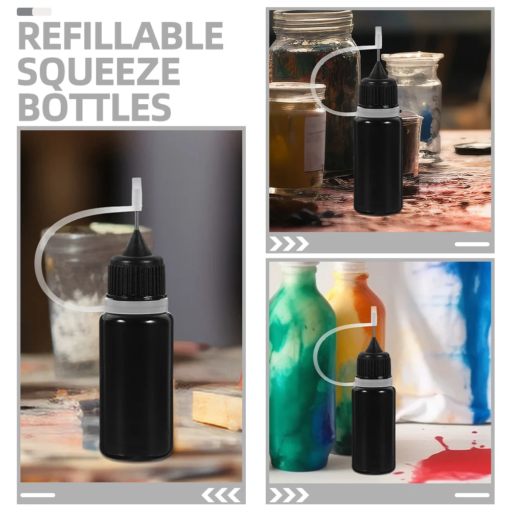 10 Pcs Needle Tip Bottle Glue Bottles with Fine Squeeze Applicator for Liquids Precision