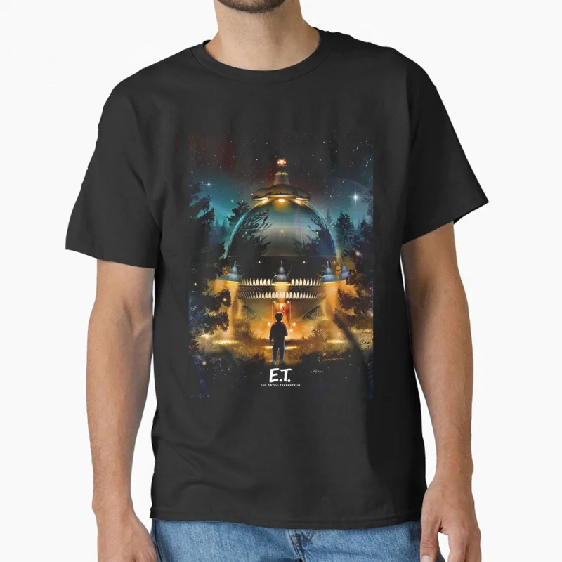 

80s Retro sic fi Cute Alien movie E.T. Phone Home The Extra-Terrestrial vintage Gift T shirt large size Tops S-6XL mens clothing