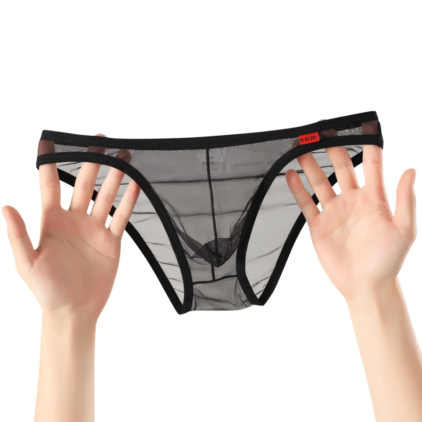 Men's Underwear Ultra-Thin Mesh Transparent Triangular Briefs Sexy Underpanties