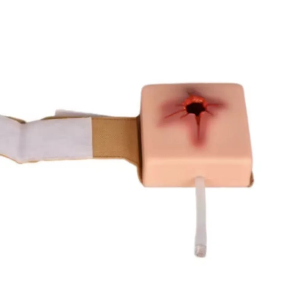 The wearable bullet wound model can be used to clean gauze hemostasis exercise model of gunshot wound trauma module with water