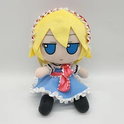 TouHou Project Fumo Alice Margatroid, juguete de peluche, mascota rellena, figura suave, muñecas sentadas, lindo Anime de dibujos animados, regalo para fanáticos de los niños 18