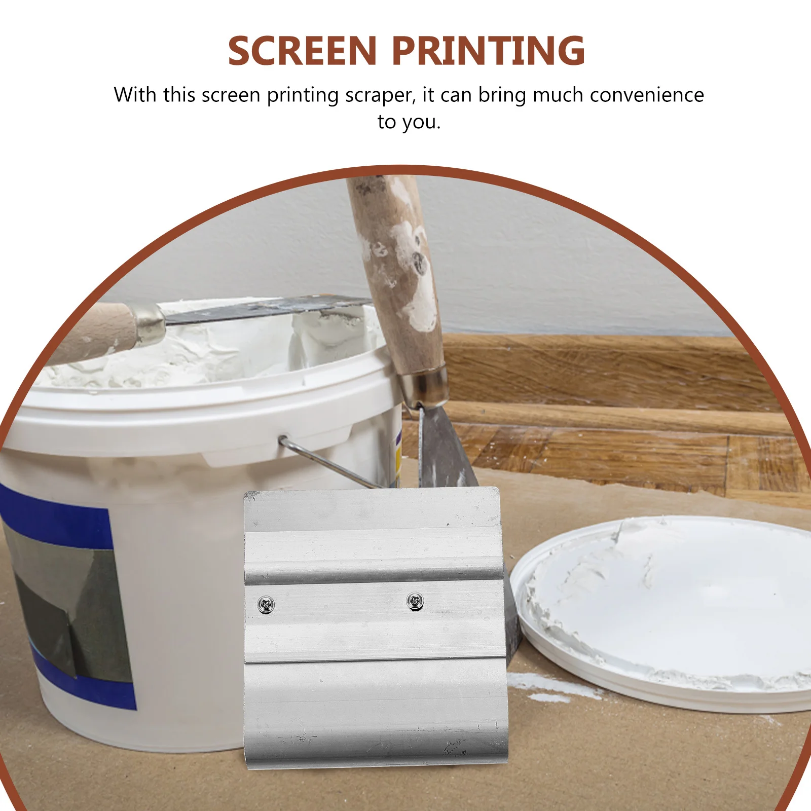 

Stainless Steel Squeegee For Screen Smooth Edge Ink Scraper Lightweight Durable Tool Screen Printing Supplies Metal