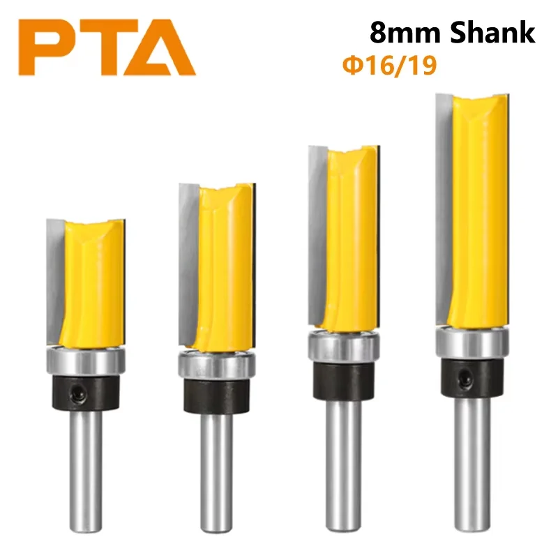 

8MM Shank D16/19MM Straight Bit Tungsten Carbide Double Flute Router Bits Milling Cutter For Wood Woodwork Tool Router Bit