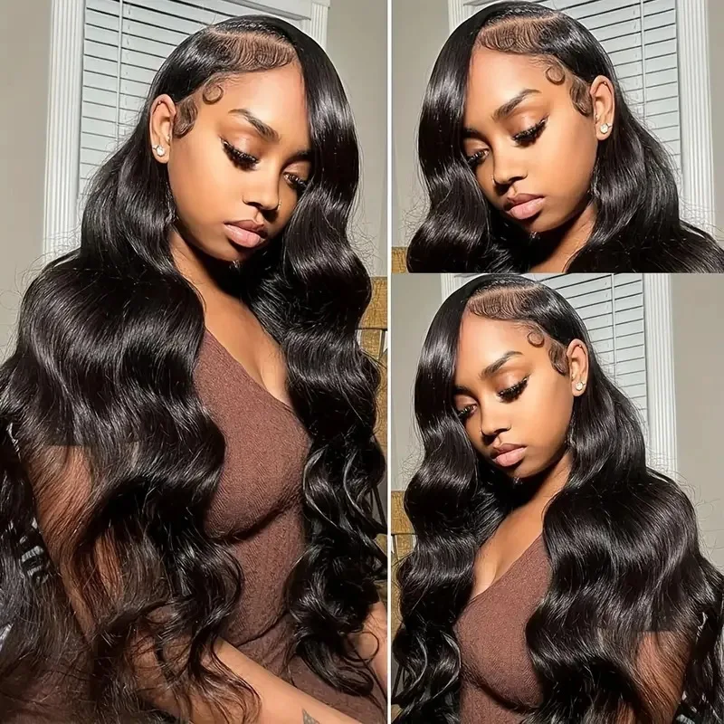 

16-32 Inch Black Wavy Curly Hair Without Glue Transparent Lace Front Synthetic Hair, Suitable For Fashionable Women'S Daily Part