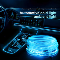 1/2/3/4/5M Car Interior Light Decorative Ambient Lamp Neon Led Strip Light 7 Colors RGB DIY USB Remote Control EL Wiring Lamp12V