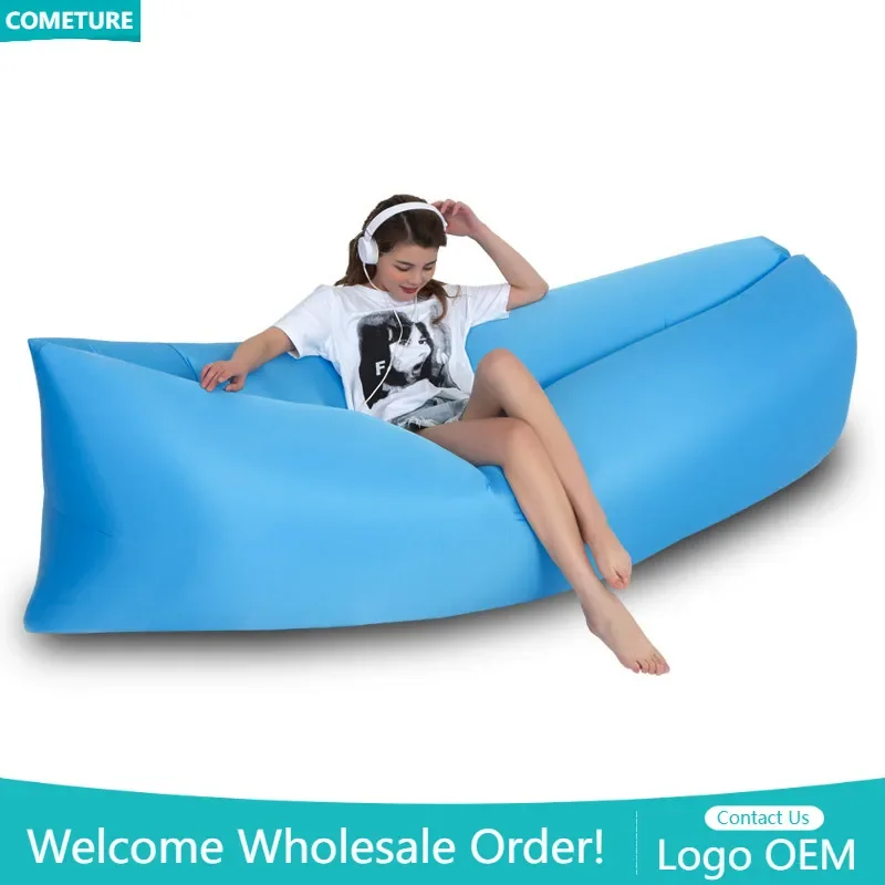 

Outdoor Camping chair Inflatable Sofa Lazy Air Bed Portable Folding Air Mattresses Recliner Beach Camping Swimming Equipment
