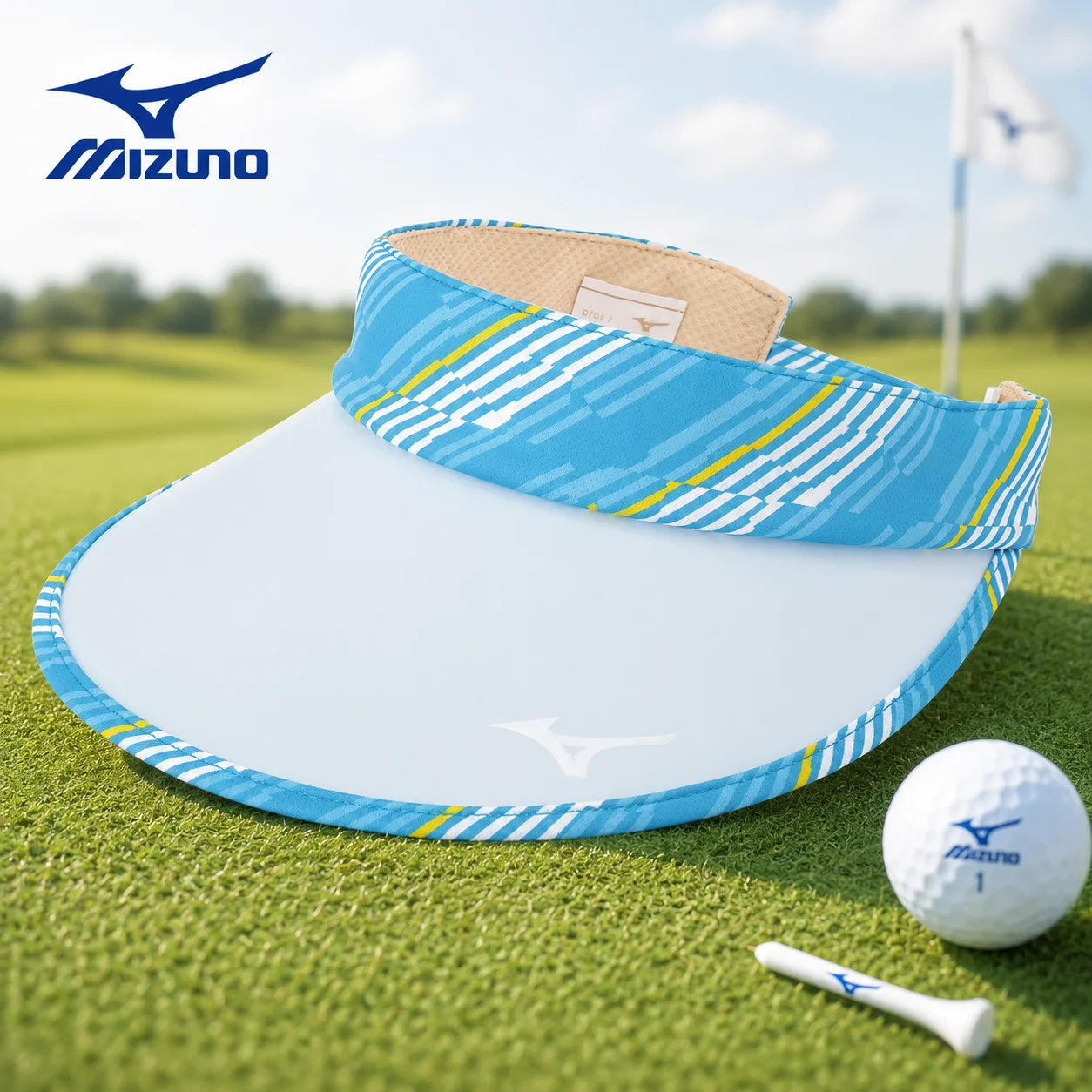 mizuno-women's-golf-hat-visor-cap-comfortable-wear-breathable-casual-sport-sun-hat-outdoor-golf-training-sun-protection-headwear