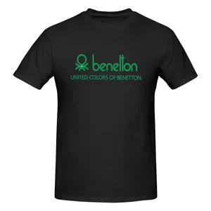 100% Katun United Colors Of Benetton T-shirt Pria Kaus Oversized Lucu Atasan Kemeja Musim Panas Leher-O Pria S-6XL 12 penjualan terbaik United Colors of benetton - №