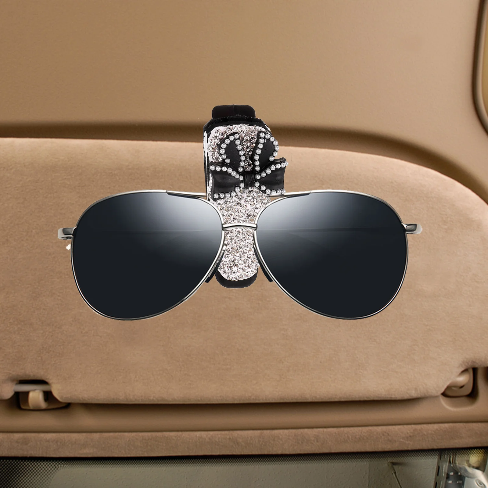 

2pcs Car Sunglass Holder For Sun Visor Small Lightweight Eyeglasses Clip Storage Organizer Universal Glasses Mount Suv Truck