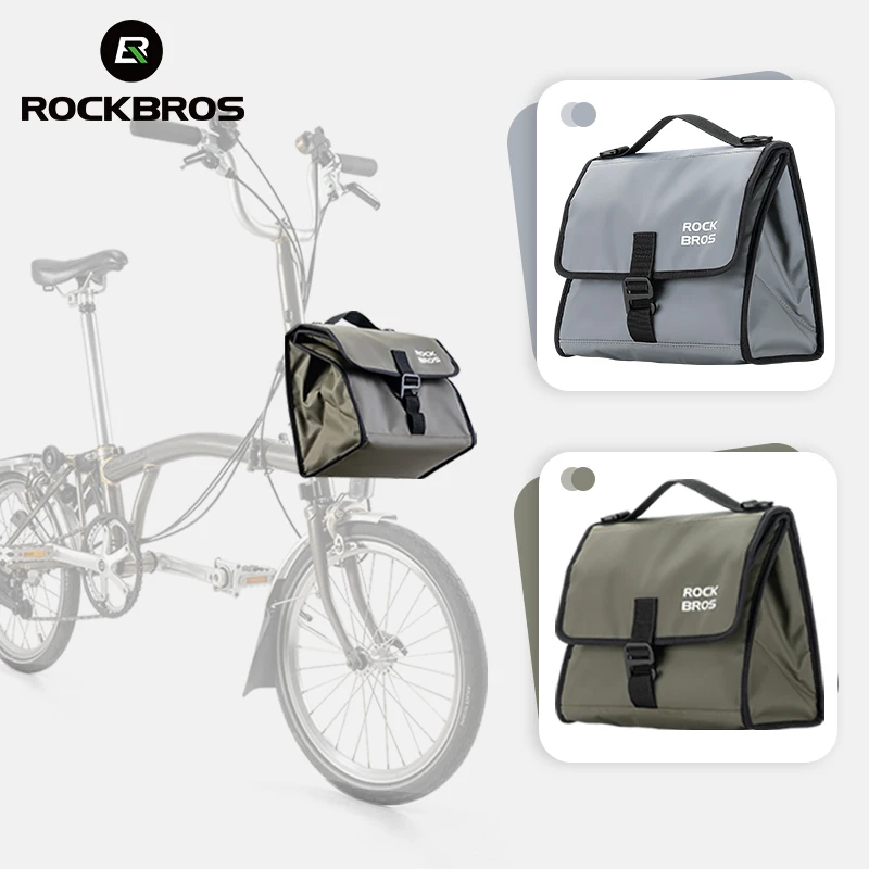 ROCKBROS Foldable Bag Insulated Bike Handlebar Bag Multi Functional 4-7L High Large Capacity Front Bag for Folding Bike