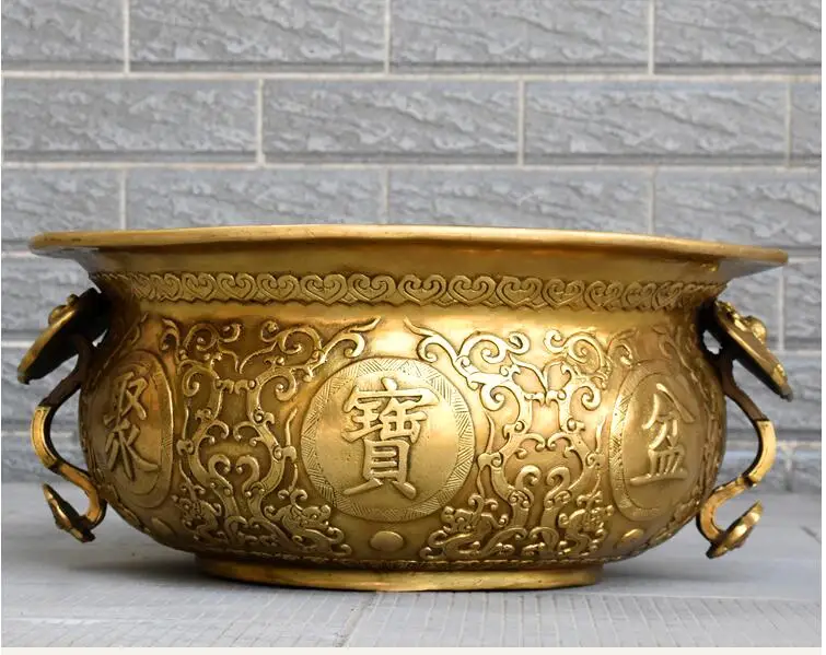 44CM LARGE # Efficacious HOME OFFICE Talisman-The town house Money Drawing thriving business FENG SHUI Cornucopia treasure bowl