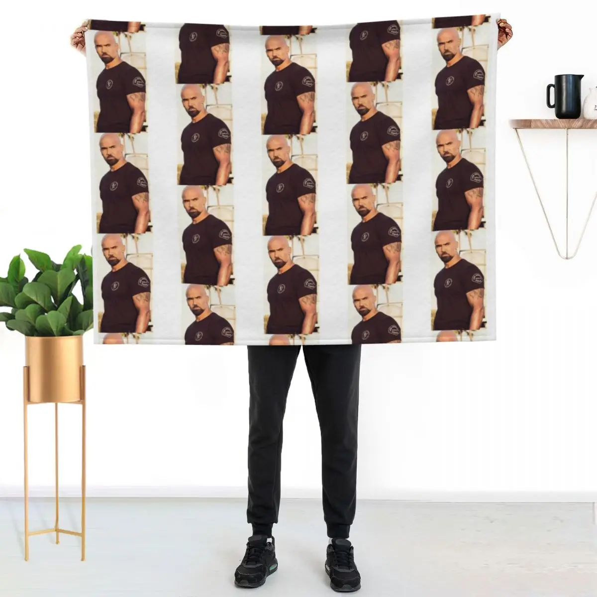 shemar moore Throw Blanket Lightweight Warm Blanket for Travel Camping