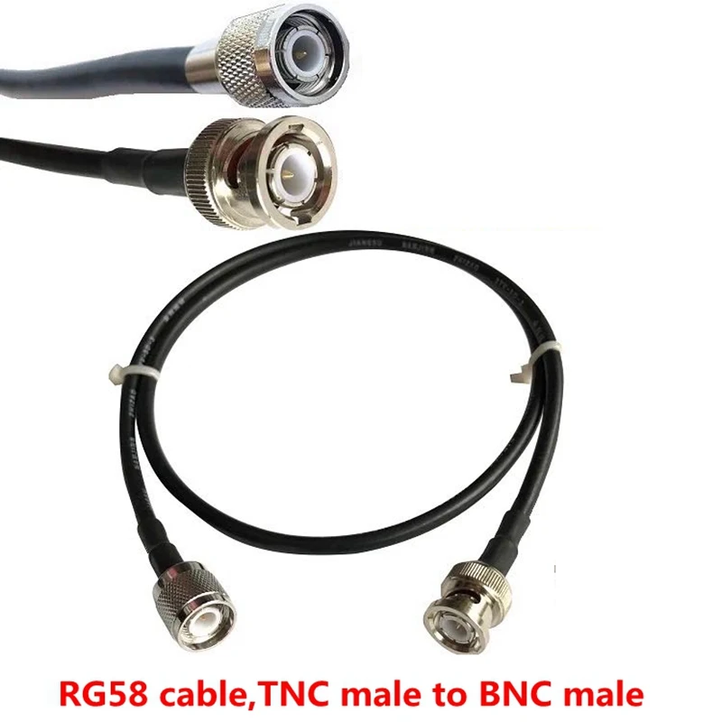 TNC Male To BNC Male Cable Extension RG58 Coaxial Cable Connector BNC TNC Male Crimp for RG58 50ohm Fast Delivery Brass Copper